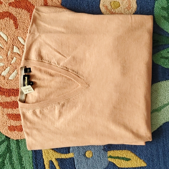 Paul Stuart XL Peach colored V-Neck Sweater - Picture 1 of 4